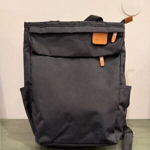 Harvest Label Black Nylon Tote Backpack